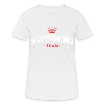 Swimming Team - Frauen T-Shirt atmungsaktiv - Weiß - Vorne - AI Model Female 172 dark (172cm)