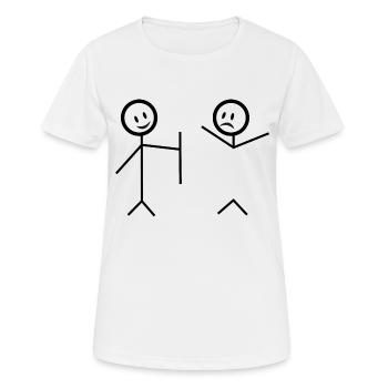 Ich decke Sie - Frauen T-Shirt atmungsaktiv - Weiß - Vorne - AI Model Female 172 dark (172cm)