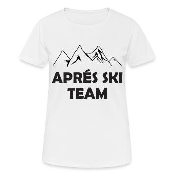 Équipe d’après-ski - T-shirt respirant Femme - blanc - Devant - AI Model Female 172 dark (172cm)