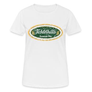 Fichtelhills Premium Pils - Women's Breathable T-Shirt - white - Front - AI Model Female 172 dark (172cm)