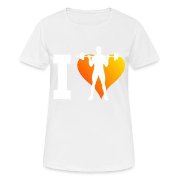 Endurance Training Women Fitness Men Cardio - Women's Breathable T-Shirt - white - Front - AI Model Female 172 dark (172cm)