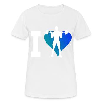 Damen Ausdauertraining Krafttraining Gewichtheben - Frauen T-Shirt atmungsaktiv - Weiß - Vorne - AI Model Female 172 dark (172cm)