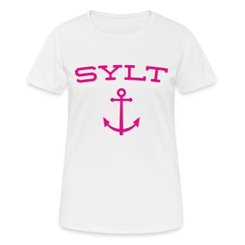 Sylt - Mer du Nord - Allemagne - Kampen - Île - T-shirt respirant Femme - blanc - Devant - AI Model Female 172 dark (172cm)