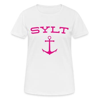 Sylt - Mer du Nord - Allemagne - Kampen - Île - T-shirt respirant Femme - blanc - Devant - AI Model Female 172 dark (172cm)