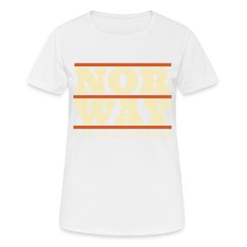 Norvège - Destination de voyage - T-shirt respirant Femme - blanc - Devant - AI Model Female 172 dark (172cm)