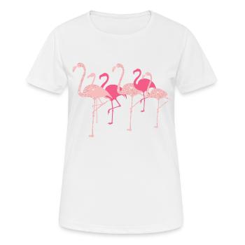 Flamingo Flamingo - Frauen T-Shirt atmungsaktiv - Weiß - Vorne - AI Model Female 172 dark (172cm)