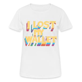 J’ai perdu mon portefeuille 17 - T-shirt respirant Femme - blanc - Devant - AI Model Female 172 dark (172cm)