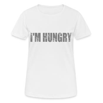 ICH BIN HUNGRIG - Frauen T-Shirt atmungsaktiv - Weiß - Vorne - AI Model Female 172 dark (172cm)