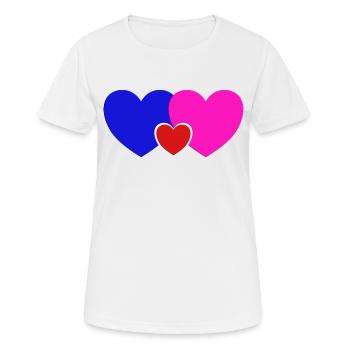 Herz - Familie - Family - Frauen T-Shirt atmungsaktiv - Weiß - Vorne - AI Model Female 172 dark (172cm)