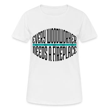 cool logging lumberjackwoodworking - Women's Breathable T-Shirt - white - Front - AI Model Female 172 dark (172cm)