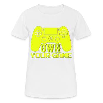 Gamer Game Play Online Computer Gaming Arcade Neon - Women's Breathable T-Shirt - white - Front - AI Model Female 172 dark (172cm)