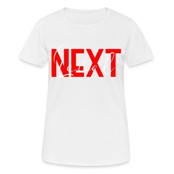 Next Level - Frauen T-Shirt atmungsaktiv - Weiß - Vorne - AI Model Female 172 dark (172cm)