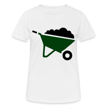 Symbole de la brouette - T-shirt respirant Femme - blanc - Devant - AI Model Female 172 dark (172cm)