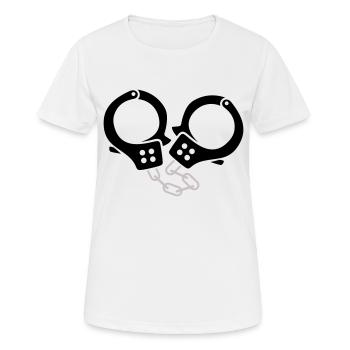 Menottes 2 - T-shirt respirant Femme - blanc - Devant - AI Model Female 172 dark (172cm)