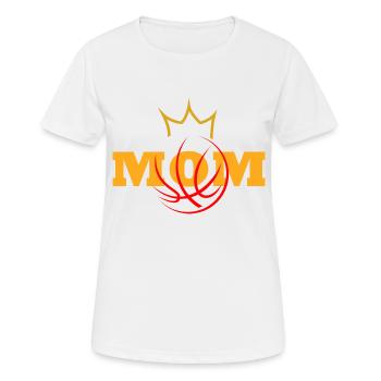 Damen Basketball-Kollektion mit Kronen-Design - Frauen T-Shirt atmungsaktiv - Weiß - Vorne - AI Model Female 172 dark (172cm)