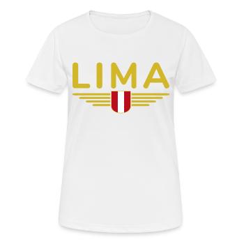 Lima Design – Perus Hauptstadt erleben - Frauen T-Shirt atmungsaktiv - Weiß - Vorne - AI Model Female 172 dark (172cm)