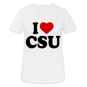 I love csu - Frauen T-Shirt atmungsaktiv - Weiß - Vorne - AI Model Female 172 dark (172cm)