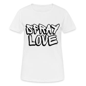 Spray Love - Frauen T-Shirt atmungsaktiv - Weiß - Vorne - AI Model Female 172 dark (172cm)