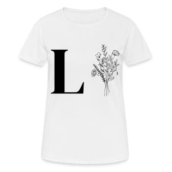 Minimalist flowers - Women's Breathable T-Shirt - white - Front - AI Model Female 172 dark (172cm)