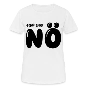 leider nein - Frauen T-Shirt atmungsaktiv - Weiß - Vorne - AI Model Female 172 dark (172cm)