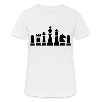 Chess pieces - Women's Breathable T-Shirt - white - Front - AI Model Female 172 dark (172cm)