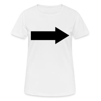 Pfeil - Frauen T-Shirt atmungsaktiv - Weiß - Vorne - AI Model Female 172 dark (172cm)