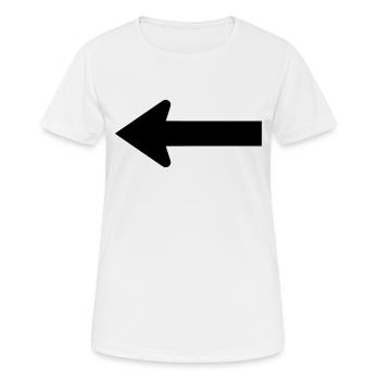pfeil - Frauen T-Shirt atmungsaktiv - Weiß - Vorne - AI Model Female 172 dark (172cm)
