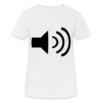 Volume de la musique - T-shirt respirant Femme - blanc - Devant - AI Model Female 172 dark (172cm)