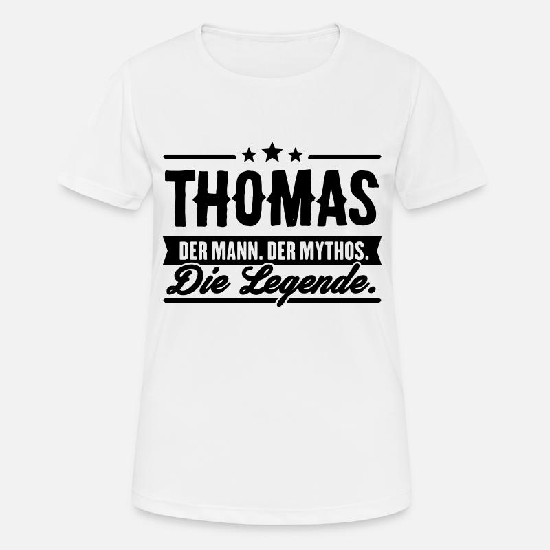 Man Myth Legend Thomas - Women's Breathable T-Shirt - white