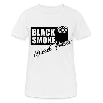 black smoke black - Frauen T-Shirt atmungsaktiv - Weiß - Vorne - AI Model Female 172 dark (172cm)