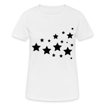 stars - Frauen T-Shirt atmungsaktiv - Weiß - Vorne - AI Model Female 172 dark (172cm)