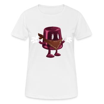 Un seau avec les bras et les jambes - T-shirt respirant Femme - blanc - Devant - AI Model Female 172 dark (172cm)