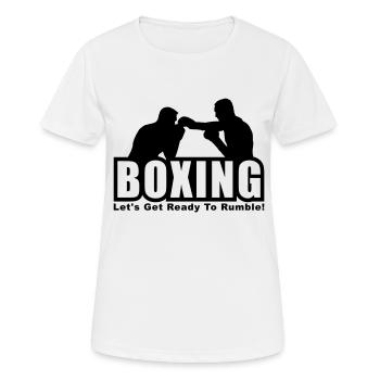 boxe thailandaise - T-shirt respirant Femme - blanc - Devant - AI Model Female 172 dark (172cm)
