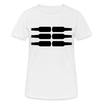 sixpack 2 - Frauen T-Shirt atmungsaktiv - Weiß - Vorne - AI Model Female 172 dark (172cm)