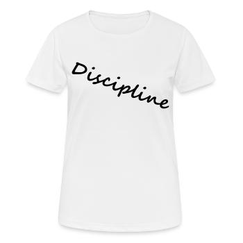 discipline - T-shirt respirant Femme - blanc - Devant - AI Model Female 172 dark (172cm)