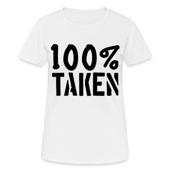 100 pour cent taken pardon amour amour couple pae - T-shirt respirant Femme - blanc - Devant - AI Model Female 172 dark (172cm)