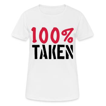 100 pour cent taken pardon amour amour couple pae - T-shirt respirant Femme - blanc - Devant - AI Model Female 172 dark (172cm)