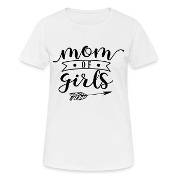 maman de filles - T-shirt respirant Femme - blanc - Devant - AI Model Female 172 dark (172cm)