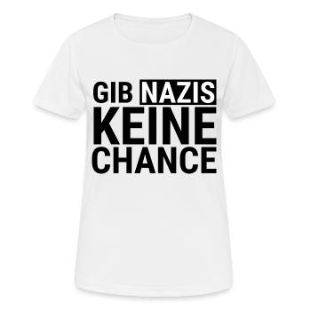 Ne laisse aucune chance aux nazis - T-shirt respirant Femme - blanc - Devant - AI Model Female 172 dark (172cm)