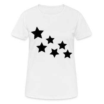 star - Women's Breathable T-Shirt - white - Front - AI Model Female 172 dark (172cm)