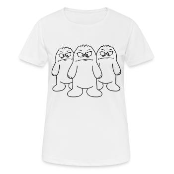 Angry Yetis - Women's Breathable T-Shirt - white - Front - AI Model Female 172 dark (172cm)