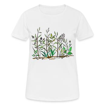 Green meadow - Women's Breathable T-Shirt - white - Front - AI Model Female 172 dark (172cm)