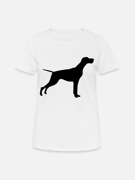 Dogge - naisten tekninen t-paita - valkoinen