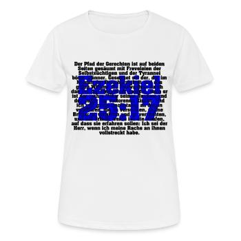 ezekiel 25:17 - Frauen T-Shirt atmungsaktiv - Weiß - Vorne - AI Model Female 172 dark (172cm)