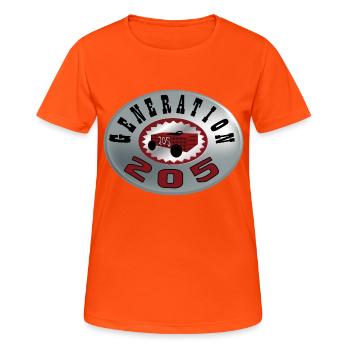 Generation 205 - Women's Breathable T-Shirt - neon orange - Front - AI Model Female 172 dark (172cm)