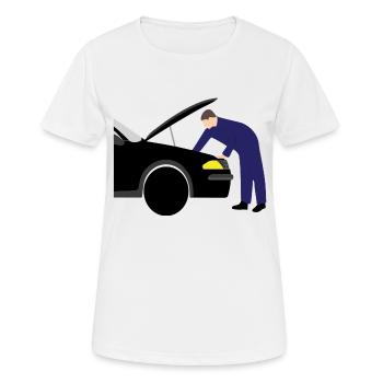 mechanic Automeachinker Werkstatt 3 687 - Frauen T-Shirt atmungsaktiv - Weiß - Vorne - AI Model Female 172 dark (172cm)