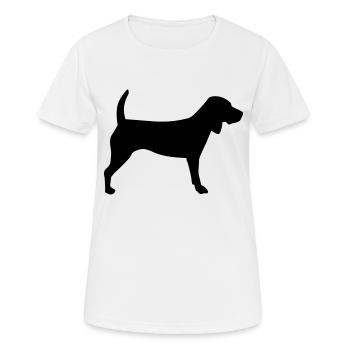 Beagle - Frauen T-Shirt atmungsaktiv - Weiß - Vorne - AI Model Female 172 dark (172cm)