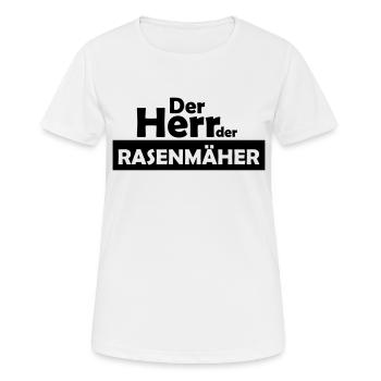 der herr der rasenmäher - Frauen T-Shirt atmungsaktiv - Weiß - Vorne - AI Model Female 172 dark (172cm)