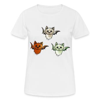 chauves-souris - T-shirt respirant Femme - blanc - Devant - AI Model Female 172 dark (172cm)