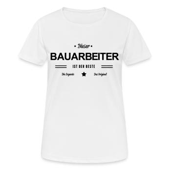 Bester Bauarbeiter - Frauen T-Shirt atmungsaktiv - Weiß - Vorne - AI Model Female 172 dark (172cm)
